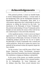 An Introduction to the Philosophy of Swami Vivekananda