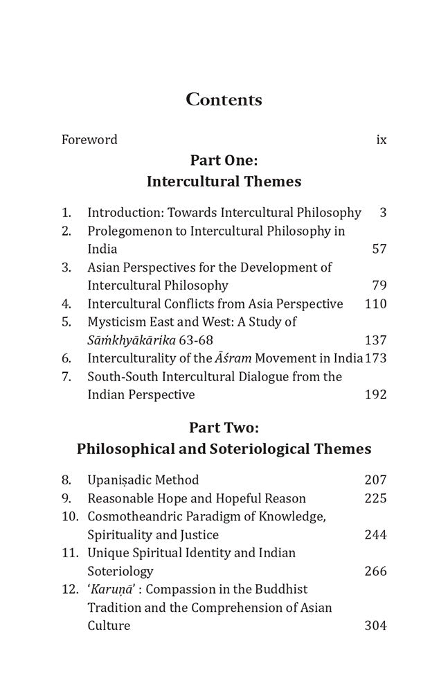 An Anthology of Indian Philosophy: Intercultural Perspective