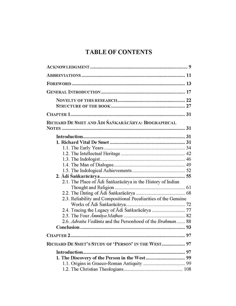 Person in Sankara Vedanta: The Work of Richard De Smet